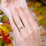 Oxidized Feather Ring