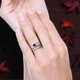 Oxidized Safety Pin Oxidized Ring