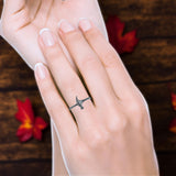 Hammer Ring Beaded Band