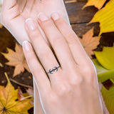  Oxidized Moon Star Ring