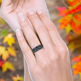 Oxidized Owl Ring