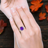 Art Deco Oval Natural Stone Ring