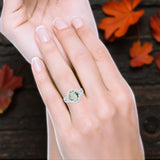 Art Deco Oval Natural Stone Ring