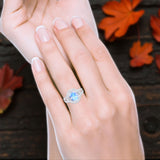 Art Deco Oval Natural Stone Ring