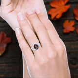 Art Deco Oval Natural Stone Ring