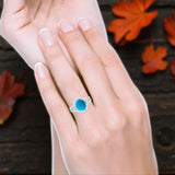 Art Deco Oval Natural Stone Ring