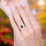 Art Deco Oval Natural Stone Split Shank Ring