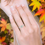 Art Deco Oval Natural Stone Beaded Ring