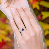 Art Deco Round Natural Stone Halo Ring