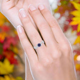 Round Natural Stone Leaf Style Ring