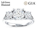 IGI Certified Round 3 Carat Lab Grown Diamond Trio Ring