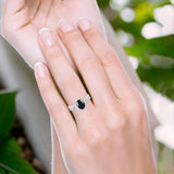 Art Deco Oval Natural Stone Twisted Ring