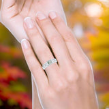 Art Deco Round Natural Stone Filigree Ring