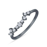 Round CZ Contour Band