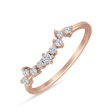 Round CZ Contour Band