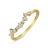 Round CZ Contour Band