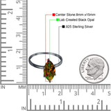 Solitaire Wedding Ring Marquise Simulated Cubic Zirconia 925 Sterling Silver