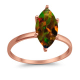 Solitaire Wedding Ring Marquise Simulated Cubic Zirconia 925 Sterling Silver