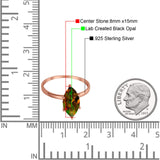 Solitaire Wedding Ring Marquise Simulated Cubic Zirconia 925 Sterling Silver