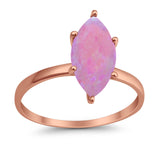 Solitaire Wedding Ring Marquise Simulated Cubic Zirconia 925 Sterling Silver