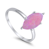 Solitaire Wedding Ring Marquise Simulated Cubic Zirconia 925 Sterling Silver