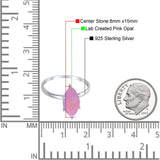 Solitaire Wedding Ring Marquise Simulated Cubic Zirconia 925 Sterling Silver