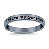 You are My Sunshine 2.5mm Band Plain Ring 925 Sterling Silver