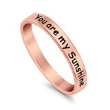 You are My Sunshine 2.5mm Band Plain Ring 925 Sterling Silver