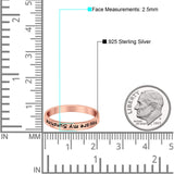 You are My Sunshine 2.5mm Band Plain Ring 925 Sterling Silver