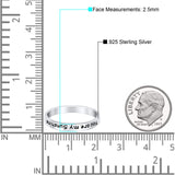 You are My Sunshine 2.5mm Band Plain Ring 925 Sterling Silver