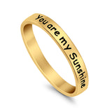 You are My Sunshine 2.5mm Band Plain Ring 925 Sterling Silver