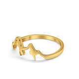 Mountain Band Plain Ring 925 Sterling Silver