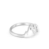 Mountain Band Plain Ring 925 Sterling Silver