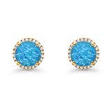 Stud Solitaire Wedding Earrings 925 Sterling Silver Simulated CZ Stud Earrings