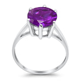 Solitaire Wedding Engagement Ring Round Simulated Cubic Zirconia 925 Sterling Silver