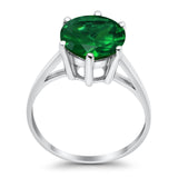 Solitaire Wedding Engagement Ring Round Simulated Cubic Zirconia 925 Sterling Silver