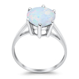 Solitaire Wedding Engagement Ring Round Simulated Cubic Zirconia 925 Sterling Silver