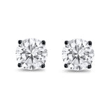 Butterfly Back 4 Prong Round Casting Cubic Zirconia Stud Earrings Black Tone 925 Sterling Silver 3mm-9mm Choose Size