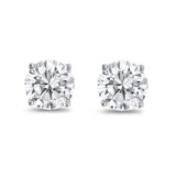 Butterfly Back 4 Prong Round Casting Cubic Zirconia Stud Earrings 925 Sterling Silver 3mm-9mm Choose Size