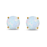 Butterfly Back 4 Prong Round Casting Simulated Cubic Zirconia Stud Earrings Yellow Tone 925 Sterling Silver 3mm-9mm Choose Size