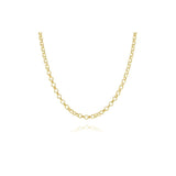 2.06MM 030 Yellow Gold Rolo Chain .925 Sterling Silver Length 