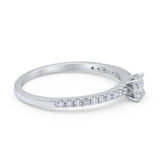 14k Gold Bridal Wedding Vintage 0.27tcw Cluster Art Deco Natural Pave Diamond Engagement Halo Ring G SI