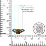 Art Deco Vintage Style Round Simulated Cubic Zirconia Wedding Engagement Ring 925 Sterling Silver