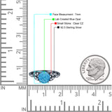 Art Deco Vintage Style Round Simulated Cubic Zirconia Wedding Engagement Ring 925 Sterling Silver