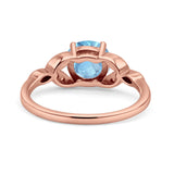 Art Deco Vintage Style Round Simulated Cubic Zirconia Wedding Engagement Ring 925 Sterling Silver