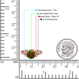 Art Deco Vintage Style Round Simulated Cubic Zirconia Wedding Engagement Ring 925 Sterling Silver