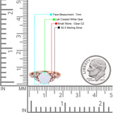 Art Deco Vintage Style Round Simulated Cubic Zirconia Wedding Engagement Ring 925 Sterling Silver