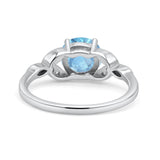 Art Deco Vintage Style Round Simulated Cubic Zirconia Wedding Engagement Ring 925 Sterling Silver