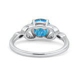 Art Deco Vintage Style Round Simulated Cubic Zirconia Wedding Engagement Ring 925 Sterling Silver