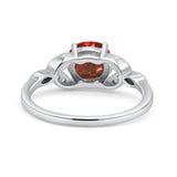 Art Deco Vintage Style Round Simulated Cubic Zirconia Wedding Engagement Ring 925 Sterling Silver